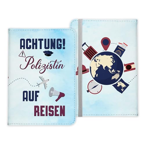 22Feels Polizistin Geschenk Reisepasshülle Frauen Reisen Pass Etui Cover Organizer Sommer Urlaub Gadgets Kunst-Leder Berufe Accessoire von 22Feels
