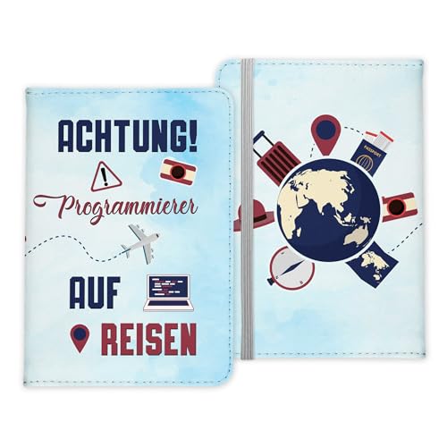 22Feels Programmierer Geschenk Reisepasshülle Männer Reisen Pass Etui Cover Organizer Sommer Urlaub Gadgets Kunst-Leder Berufe Accessoire von 22Feels
