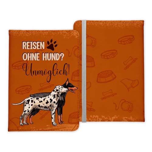 22Feels Reisen mit Hund Reisepasshülle Frauen Geschenk Männer Pass Etui Cover Organizer Gadgets Sommer Urlaub Kunst-Leder von 22Feels