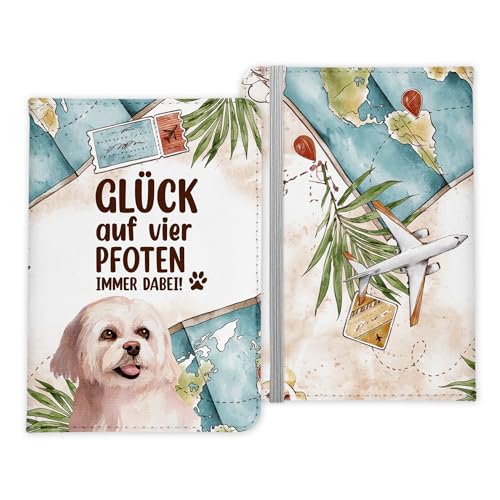 22Feels Reisen mit Hund Reisepasshülle Frauen Geschenk Männer Pass Etui Cover Organizer Gadgets Sommer Urlaub Kunst-Leder von 22Feels