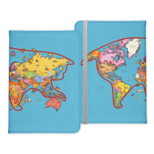 22Feels Reisepasshülle Organizer Reisen Gadgets Katze Weltkarte Lustig Urlaub Kunst-Leder Etui Cover Frauen Männer Kinder 22Feels Reisepasshülle Organizer Reisen Gadgets Katze Weltkarte Lustig Urlaub Kunst-Leder Etui Cover Frauen Männer Kinder von 22Feels