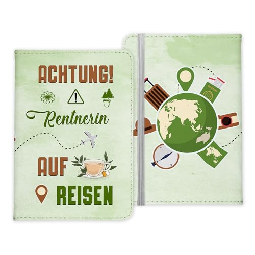 22Feels Rentnerin Geschenk Reisepasshülle Frauen Reisen Pass Etui Cover Organizer Sommer Urlaub Gadgets Kunst-Leder Berufe Accessoire von 22Feels