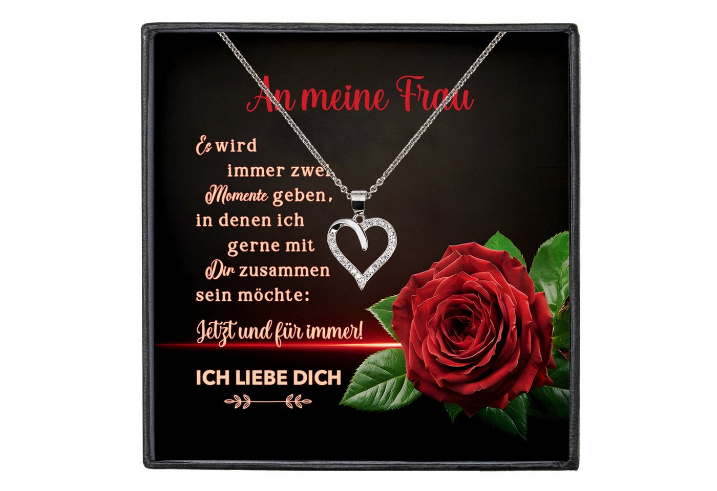 22Feels Schmuckset An Meine Frau Hochzeitstag Geschenk Ehefrau Schmuck Damen Herz Kette, Silber 925/000, Karte Made In Germany 22Feels Schmuckset An Meine Frau Hochzeitstag Geschenk Ehefrau Schmuck Damen Herz Kette, Silber 925/000, Karte Made In Germany von 22Feels