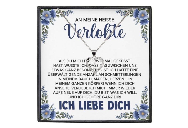 22Feels Schmuckset An Meine Verlobte Geschenk Frauen Verlobung Ich Liebe Dich Herz Kette (inkl. Geschenktasche, Karte, Poliertuch, Beutel), Silber 925/000, Karte Made In Germany von 22Feels