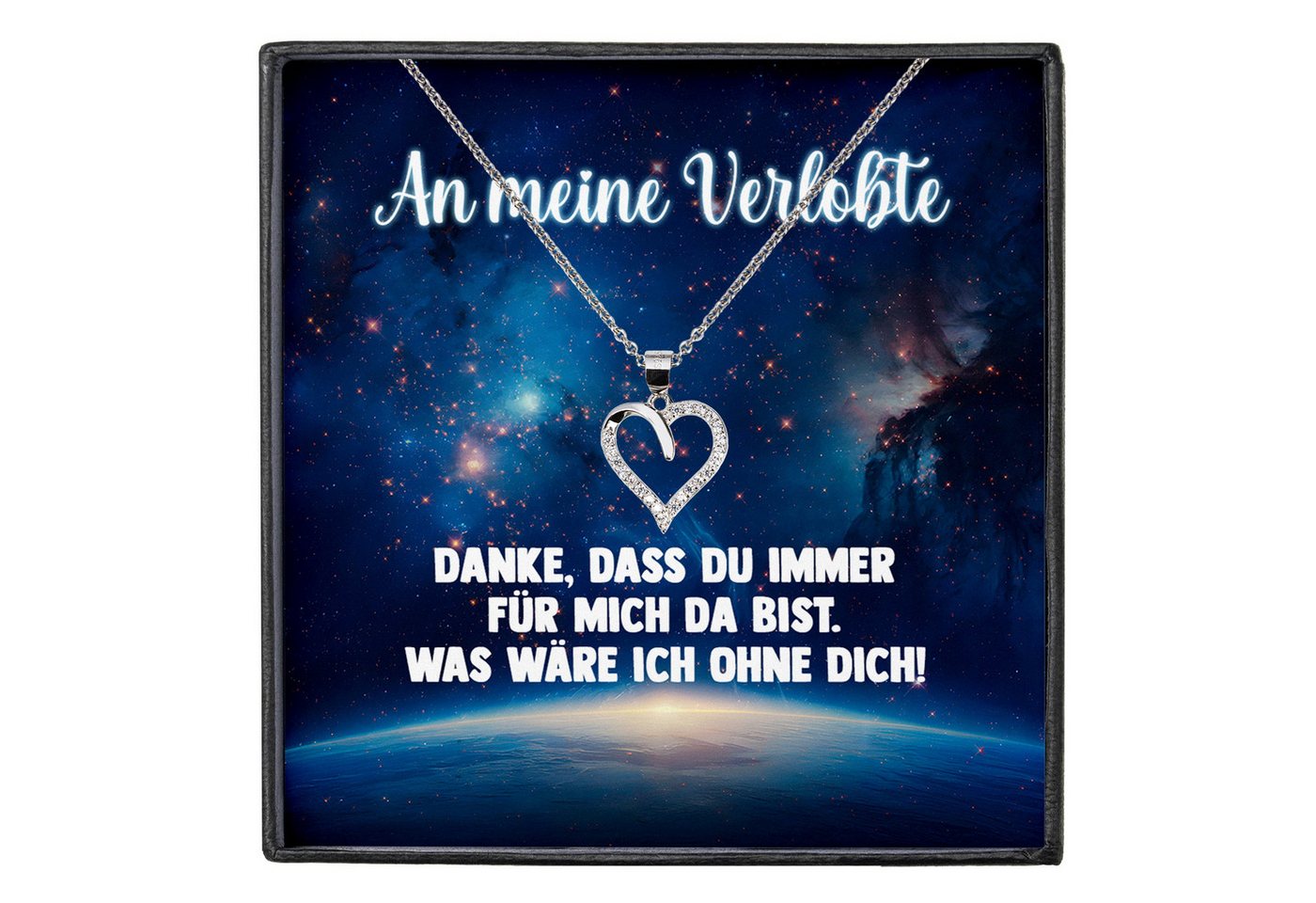 22Feels Schmuckset An Meine Verlobte Verlobungsgeschenk Frauen Schmuck Herz Kette Damen, Silber 925/000, Karte Made In Germany 22Feels Schmuckset An Meine Verlobte Verlobungsgeschenk Frauen Schmuck Herz Kette Damen, Silber 925/000, Karte Made In Germany von 22Feels