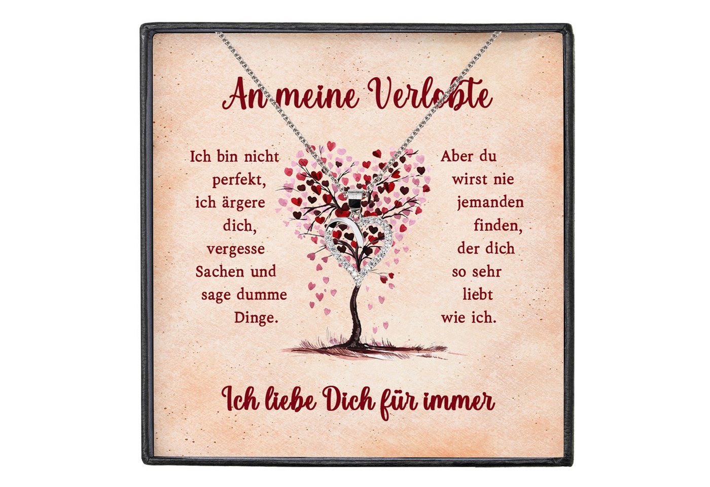 22Feels Schmuckset An Meine Verlobte Verlobungsgeschenk Frauen Schmuck Herz Kette Damen, Silber 925/000, Karte Made In Germany 22Feels Schmuckset An Meine Verlobte Verlobungsgeschenk Frauen Schmuck Herz Kette Damen, Silber 925/000, Karte Made In Germany von 22Feels