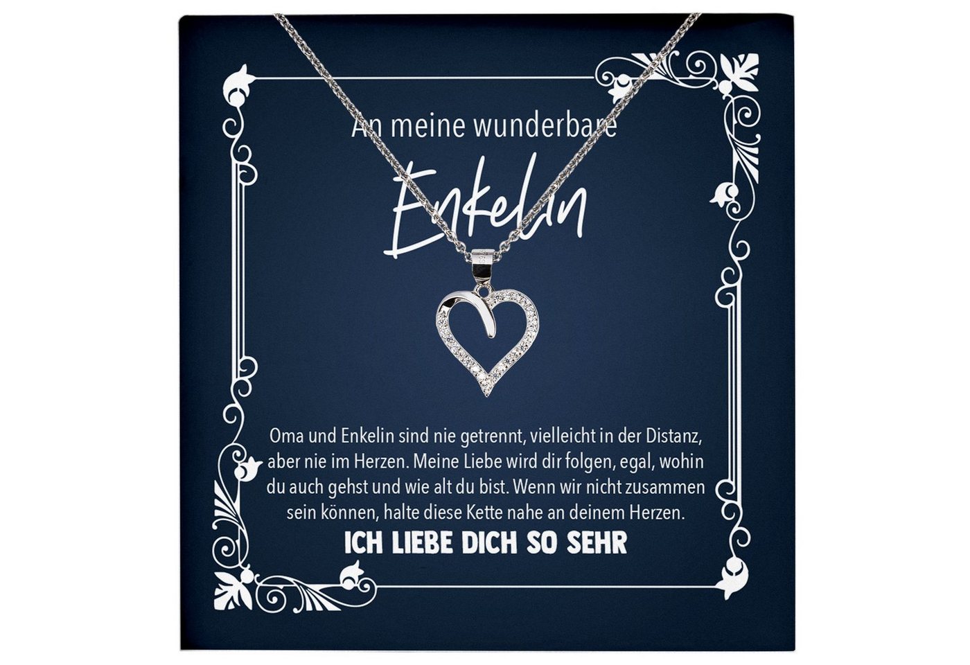 22Feels Schmuckset Enkelin Geschenk von Oma 18. Geburtstag Abi Frauen Mädchen Halskette, Echt-Silber 925/000, Karte Made In Germany von 22Feels