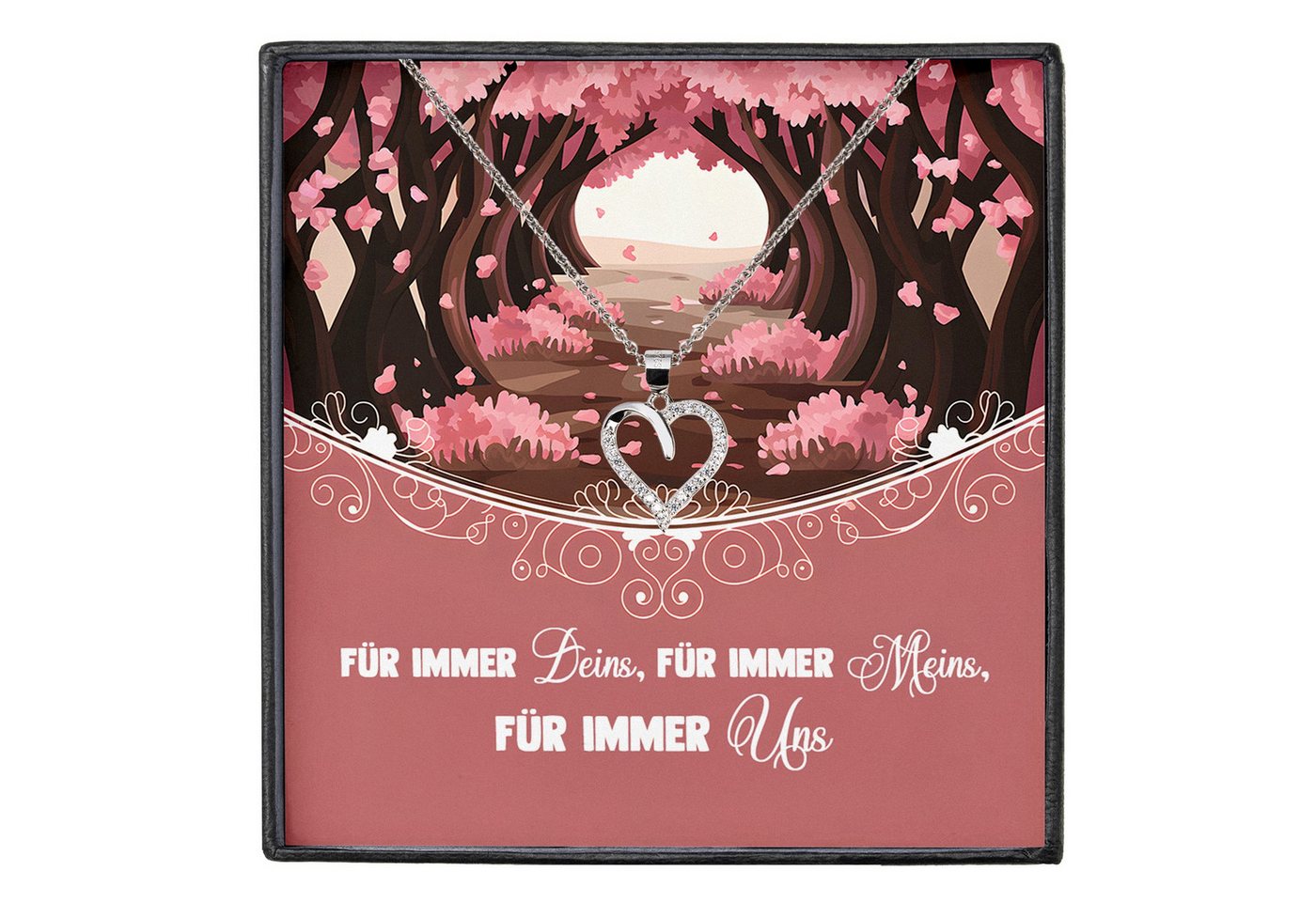 22Feels Schmuckset Frau Ich Liebe Dich Geschenk Schatz Jahrestag Herz Kette Hochzeitstag, Silber 925/000, Karte Made In Germany von 22Feels