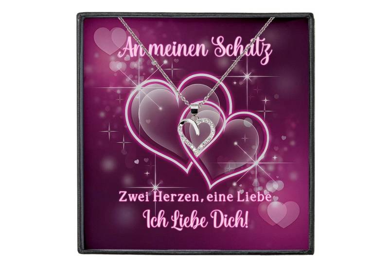 22Feels Schmuckset Frau Ich Liebe Dich Geschenk Schatz Jahrestag Herz Kette Hochzeitstag, Silber 925/000, Karte Made In Germany von 22Feels