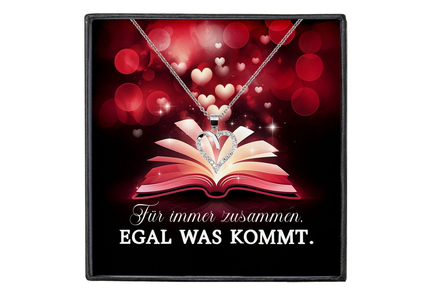 22Feels Schmuckset Frau Ich Liebe Dich Geschenk Schatz Jahrestag Herz Kette Hochzeitstag, Silber 925/000, Karte Made In Germany von 22Feels