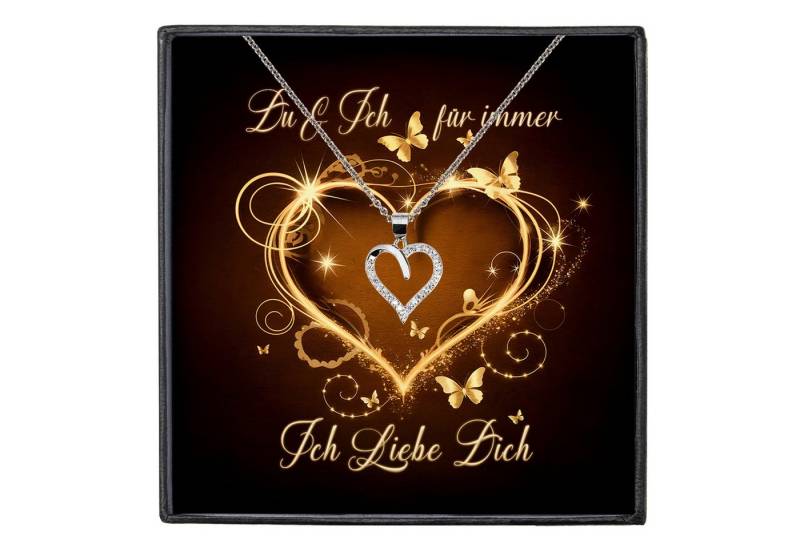 22Feels Schmuckset Frau Ich Liebe Dich Geschenk Schatz Jahrestag Herz Kette Hochzeitstag, Silber 925/000, Karte Made In Germany von 22Feels