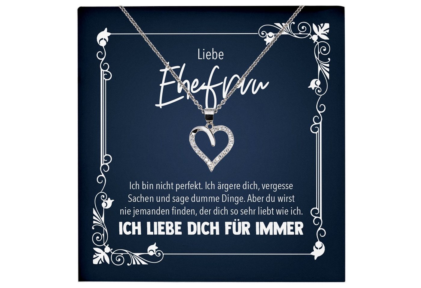 22Feels Schmuckset Frauen Halskette Schmuckgeschenk Hochzeitstag Jahrestag Valentinstag, Echt-Silber 925/000, Karte Made In Germany von 22Feels