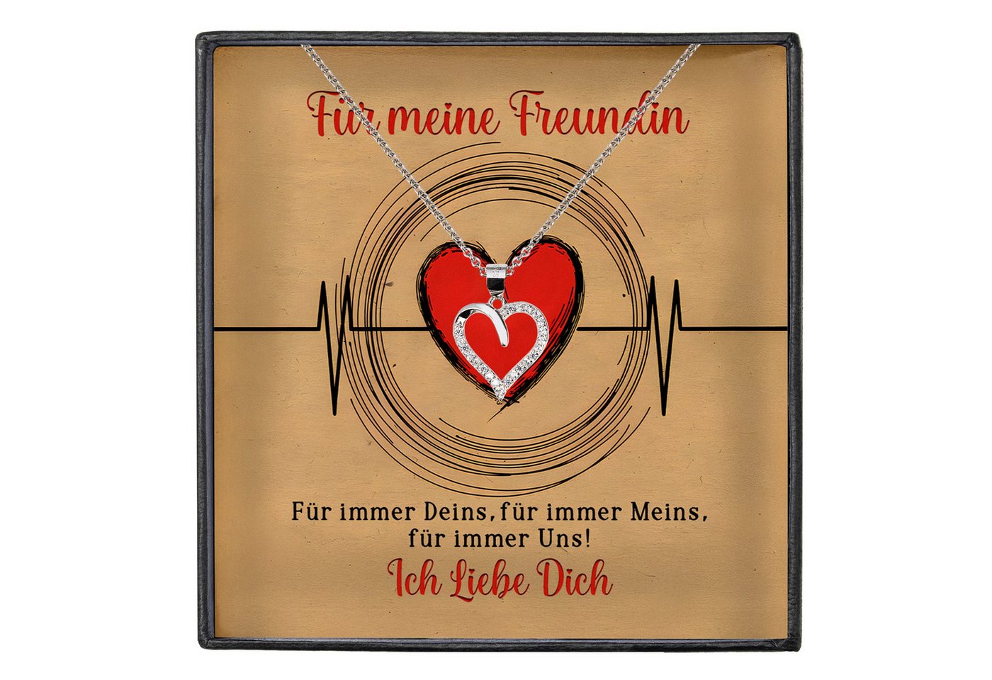 22Feels Schmuckset Freundin Geschenk Jahrestag Frauen Schmuck Valentinstag Herz Halskette, Silber 925/000, Karte Made In Germany 22Feels Schmuckset Freundin Geschenk Jahrestag Frauen Schmuck Valentinstag Herz Halskette, Silber 925/000, Karte Made In Germany von 22Feels