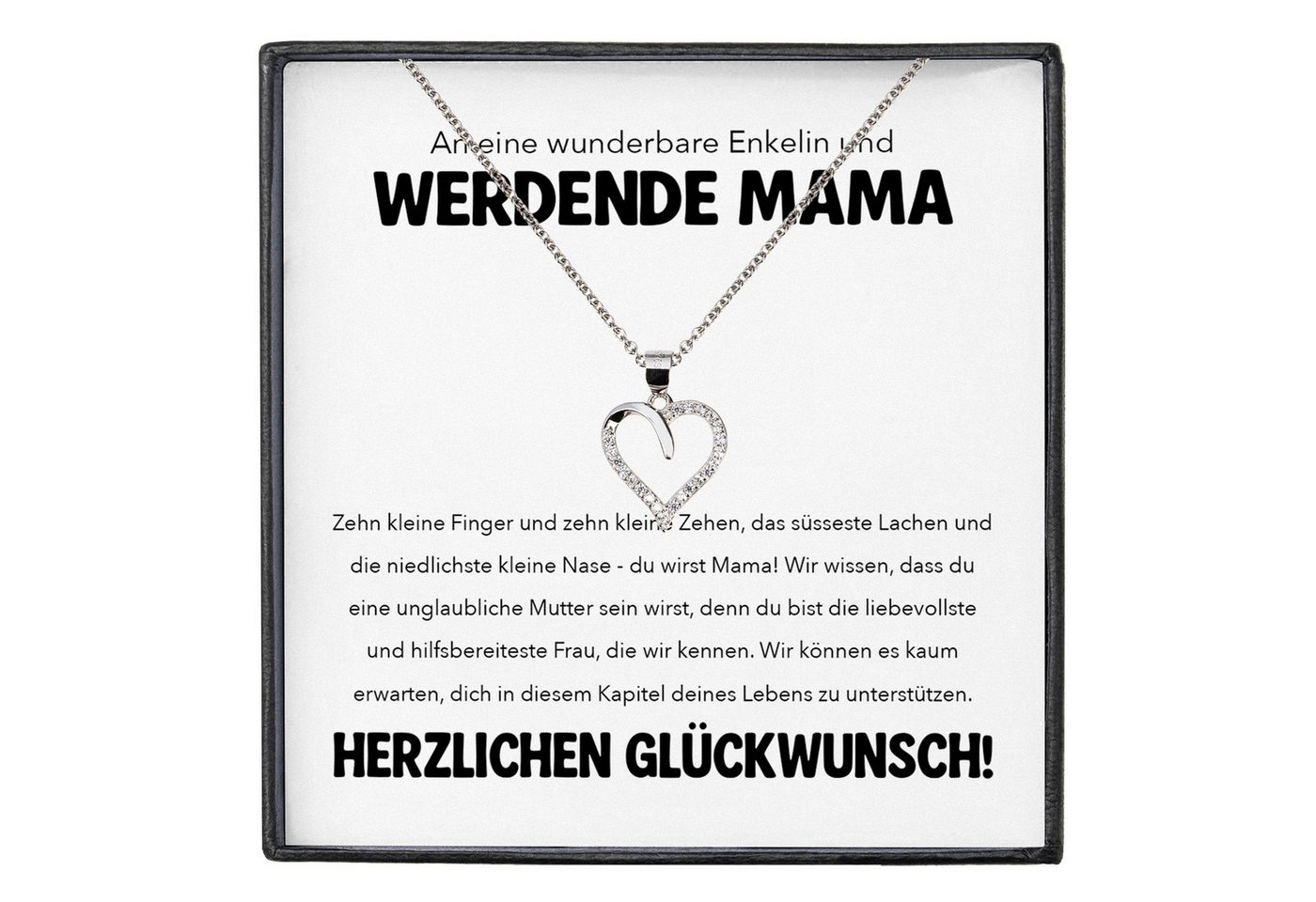 22Feels Schmuckset Geschenk für schwangere Enkelin Babyparty Babyshower Mom To Be Werdend (inkl. Geschenktasche, Karte, Poliertuch, Beutel), Silber 925/000, Karte Made In Germany von 22Feels