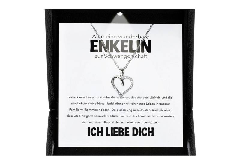 22Feels Schmuckset Geschenk für schwangere Enkelin Babyparty Werdende Mama Mom To Be (inkl. Geschenktasche, Karte, Poliertuch, Beutel), Premium Licht Etui, Silber 925/000, Karte Made In Germany von 22Feels