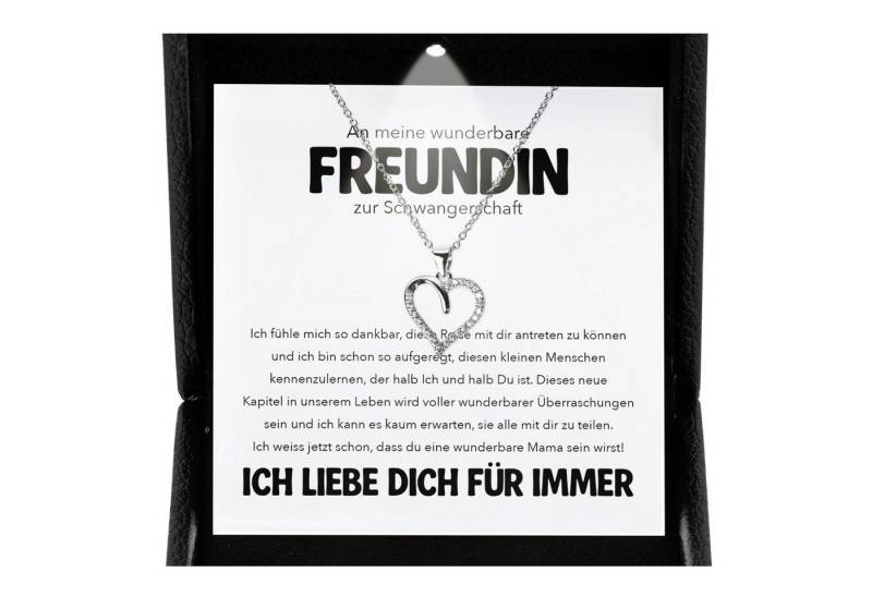 22Feels Schmuckset Geschenk für schwangere Freundin Babyparty Babyshower Mom To Be (inkl. Geschenktasche, Karte, Poliertuch, Beutel), Premium Licht Etui, Silber 925/000, Karte Made In Germany von 22Feels
