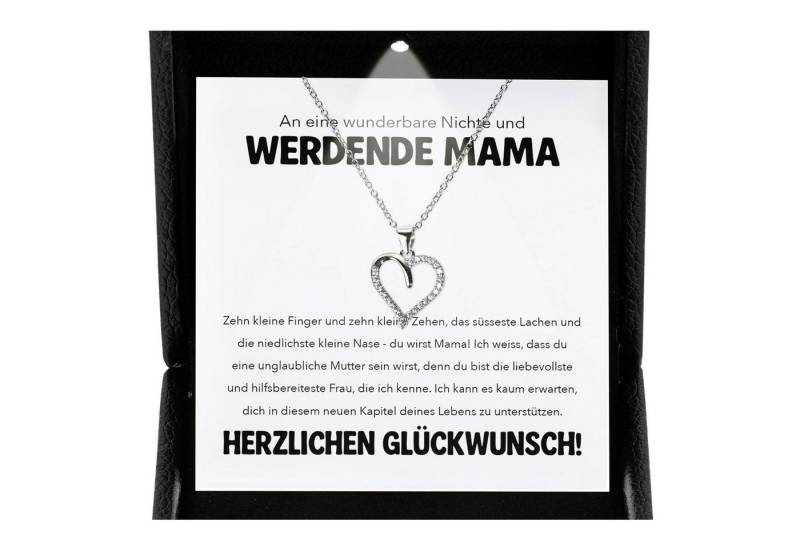 22Feels Schmuckset Geschenk für schwangere Nichte Babyparty Babyshower Mom To Be Werdend (inkl. Geschenktasche, Karte, Poliertuch, Beutel), Premium Licht Etui, Silber 925/000, Karte Made In Germany von 22Feels