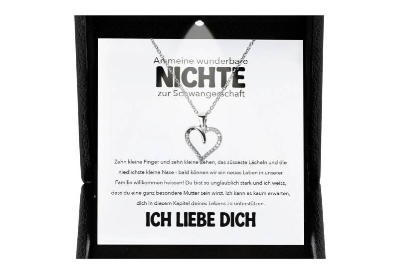 22Feels Schmuckset Geschenk für schwangere Nichte Babyparty Werdende Mama Mom To Be (inkl. Geschenktasche, Karte, Poliertuch, Beutel), Premium Licht Etui, Silber 925/000, Karte Made In Germany von 22Feels