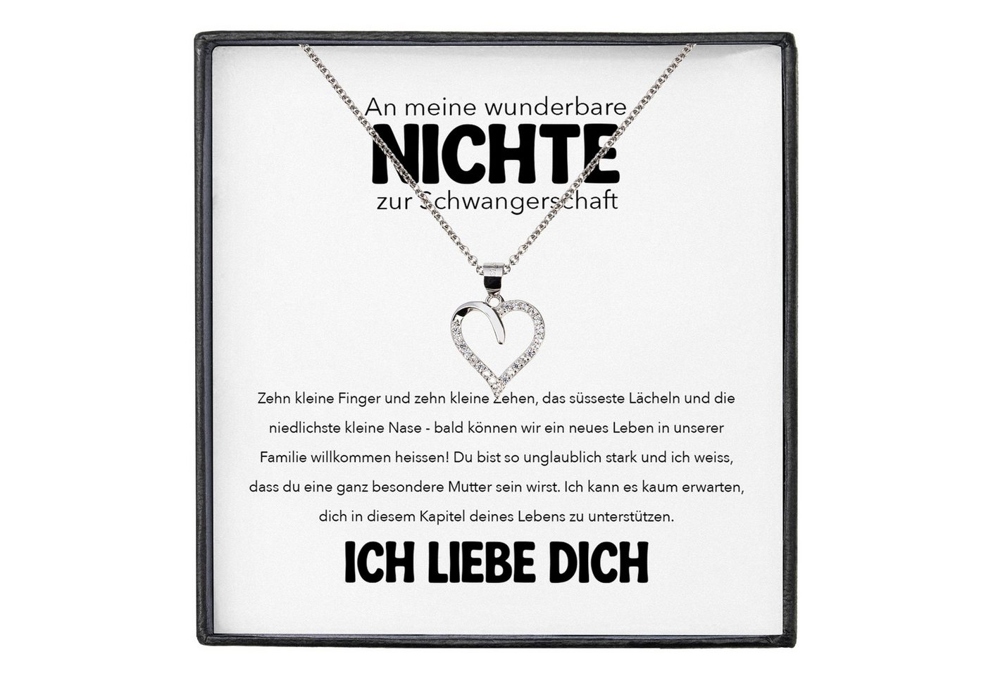 22Feels Schmuckset Geschenk für schwangere Nichte Babyparty Werdende Mama Mom To Be (inkl. Geschenktasche, Karte, Poliertuch, Beutel), Silber 925/000, Karte Made In Germany von 22Feels