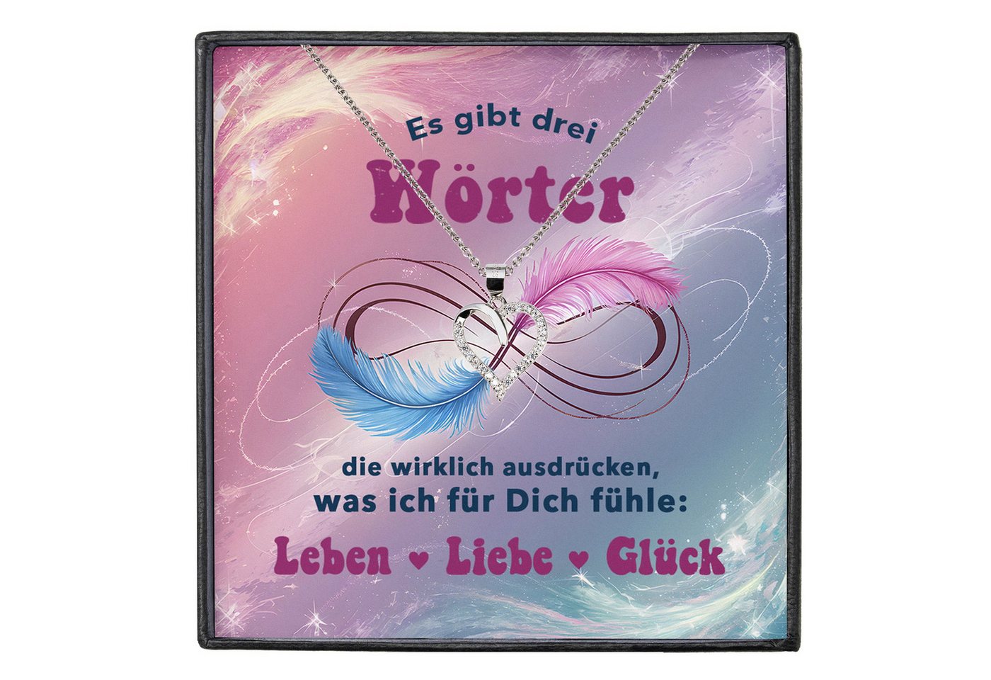 22Feels Schmuckset Ich Liebe Dich Geschenk Frauen Hochzeitstag Jahrestag Herz Halskette f, Silber 925/000, Karte Made In Germany 22Feels Schmuckset Ich Liebe Dich Geschenk Frauen Hochzeitstag Jahrestag Herz Halskette f, Silber 925/000, Karte Made In Germany von 22Feels