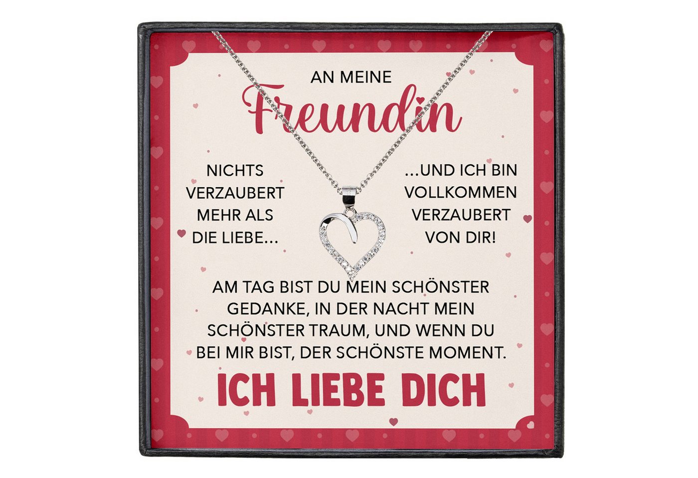 22Feels Schmuckset Jahrestag Geschenk Freundin Ich Liebe Dich Valentinstag Geburtstag (inkl. Geschenktasche, Karte, Poliertuch, Beutel), Silber 925/000, Karte Made In Germany von 22Feels
