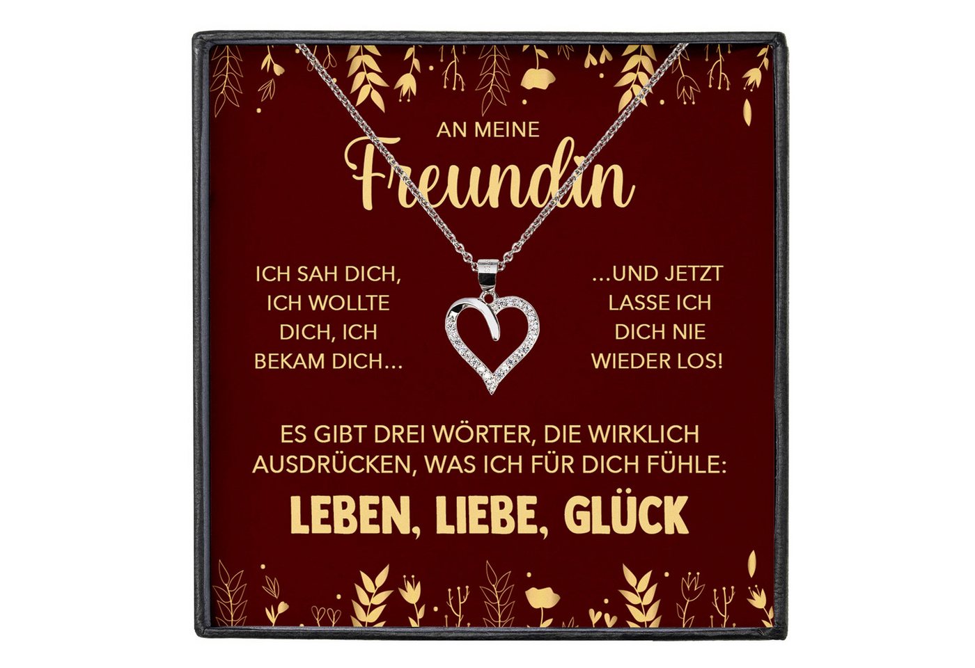 22Feels Schmuckset Jahrestag Geschenk Freundin Ich Liebe Dich Valentinstag Geburtstag (inkl. Geschenktasche, Karte, Poliertuch, Beutel), Silber 925/000, Karte Made In Germany von 22Feels