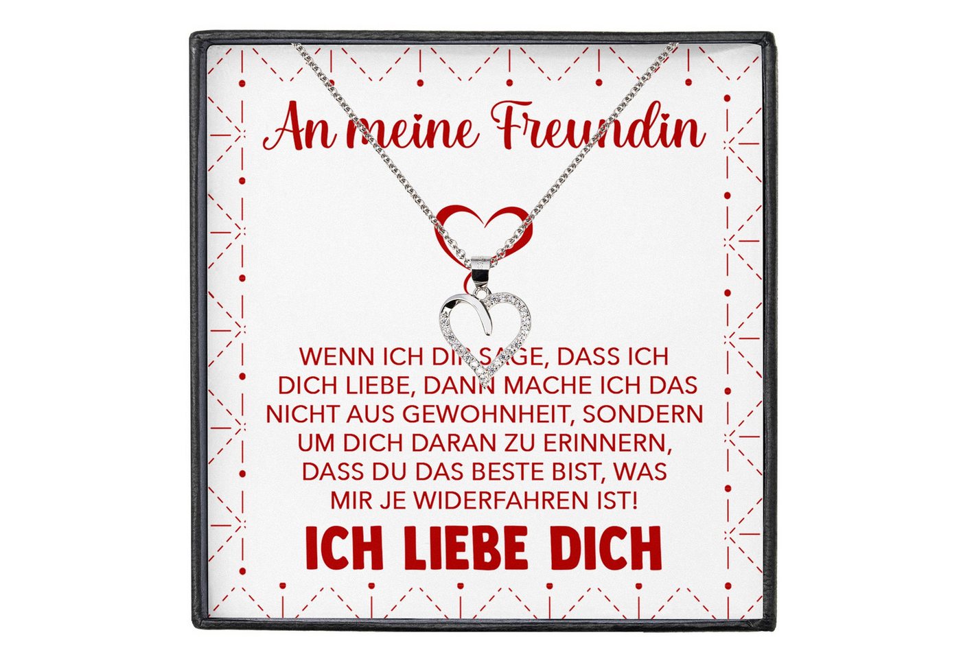 22Feels Schmuckset Jahrestag Geschenk Freundin Ich Liebe Dich Valentinstag Geburtstag (inkl. Geschenktasche, Karte, Poliertuch, Beutel), Silber 925/000, Karte Made In Germany von 22Feels