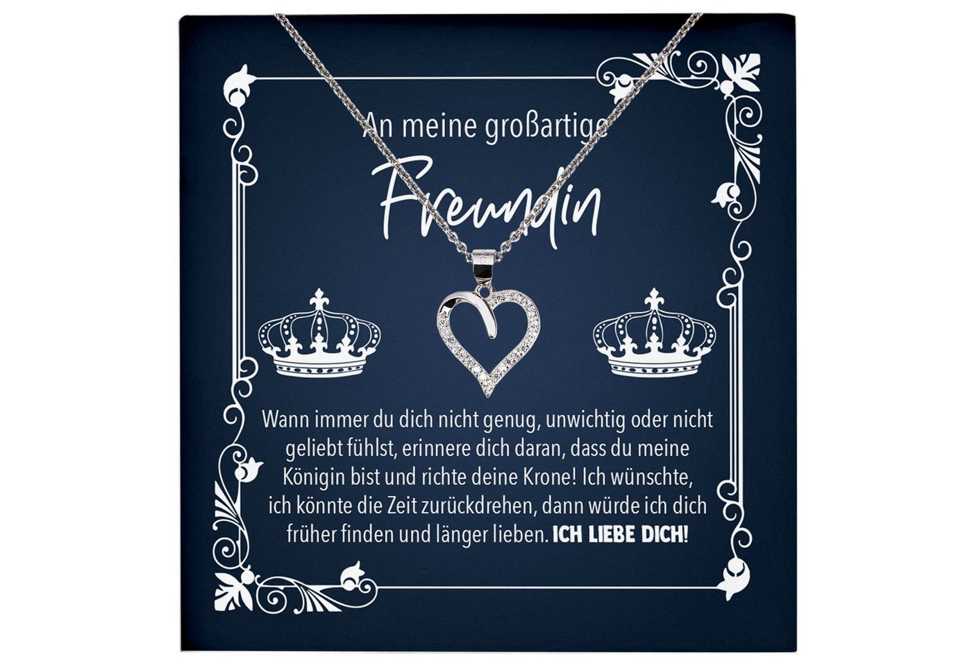 22Feels Schmuckset Jahrestag Geschenk Freundin Schmuck Valentinstag Halskette Geburtstag, Echt-Silber 925/000, Karte Made In Germany von 22Feels