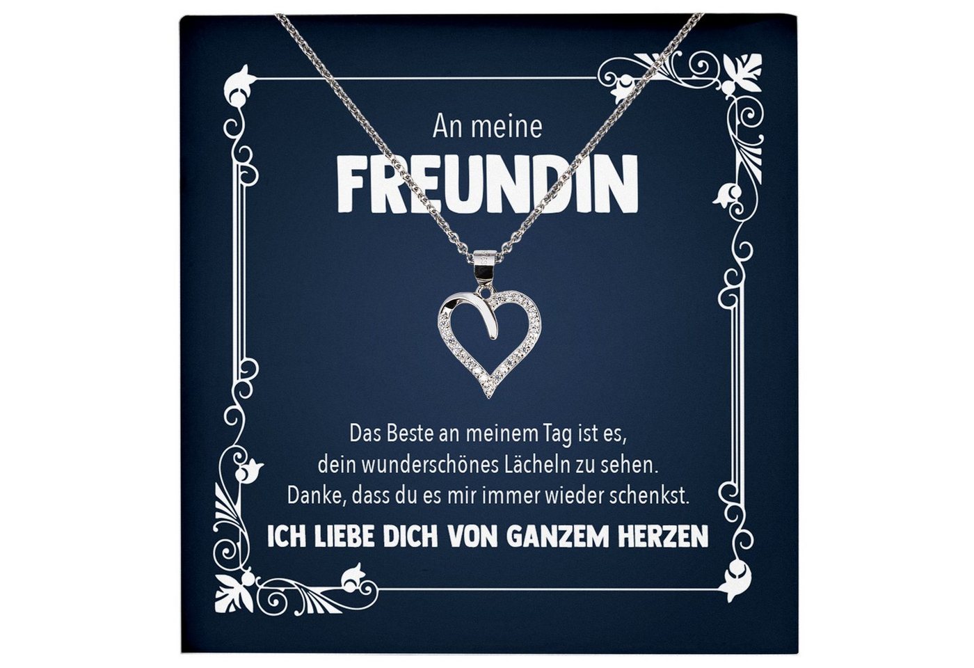 22Feels Schmuckset Jahrestag Geschenk Freundin Schmuck Valentinstag Halskette Geburtstag, Echt-Silber 925/000, Karte Made In Germany von 22Feels