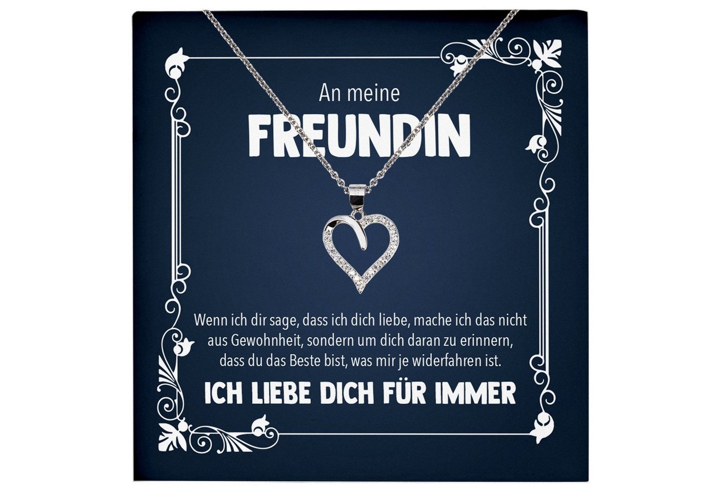 22Feels Schmuckset Jahrestag Geschenk Freundin Schmuck Valentinstag Halskette Geburtstag, Echt-Silber 925/000, Karte Made In Germany von 22Feels