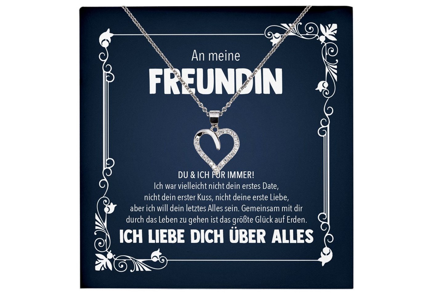 22Feels Schmuckset Jahrestag Geschenk Freundin Schmuck Valentinstag Halskette Geburtstag, Echt-Silber 925/000, Karte Made In Germany von 22Feels