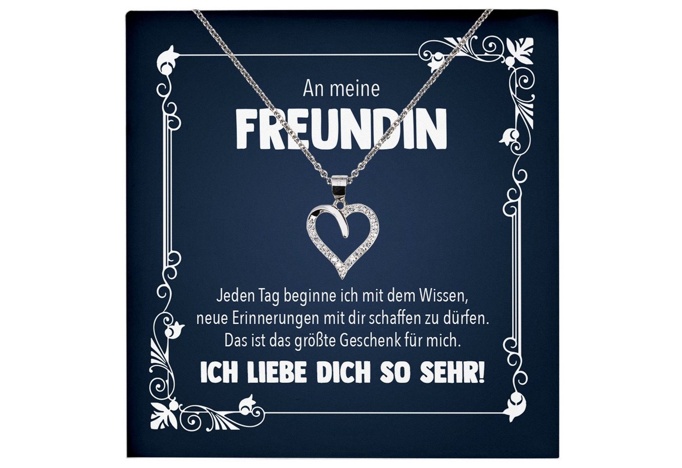 22Feels Schmuckset Jahrestag Geschenk Freundin Schmuck Valentinstag Halskette Geburtstag, Echt-Silber 925/000, Karte Made In Germany von 22Feels