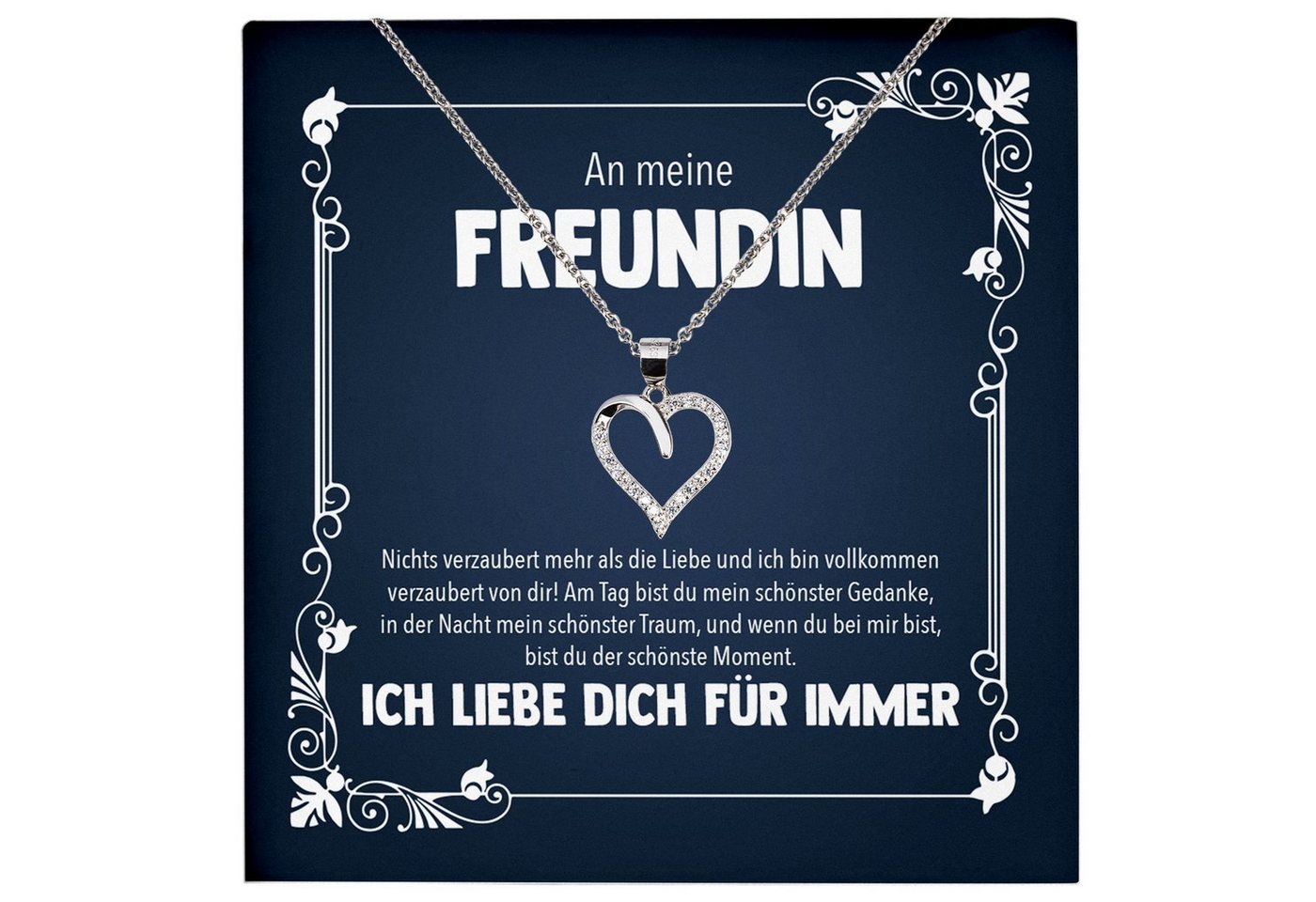 22Feels Schmuckset Jahrestag Geschenk Freundin Schmuck Valentinstag Halskette Geburtstag, Echt-Silber 925/000, Karte Made In Germany von 22Feels