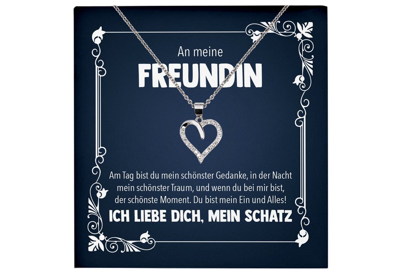 22Feels Schmuckset Jahrestag Geschenk Freundin Schmuck Valentinstag Halskette Geburtstag, Echt-Silber 925/000, Karte Made In Germany von 22Feels