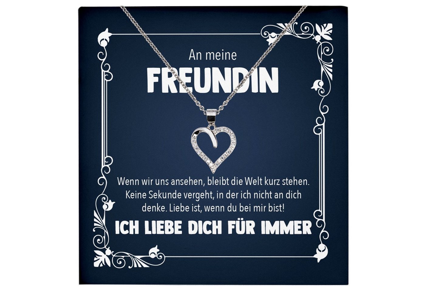 22Feels Schmuckset Jahrestag Geschenk Freundin Schmuck Valentinstag Halskette Geburtstag, Echt-Silber 925/000, Karte Made In Germany von 22Feels