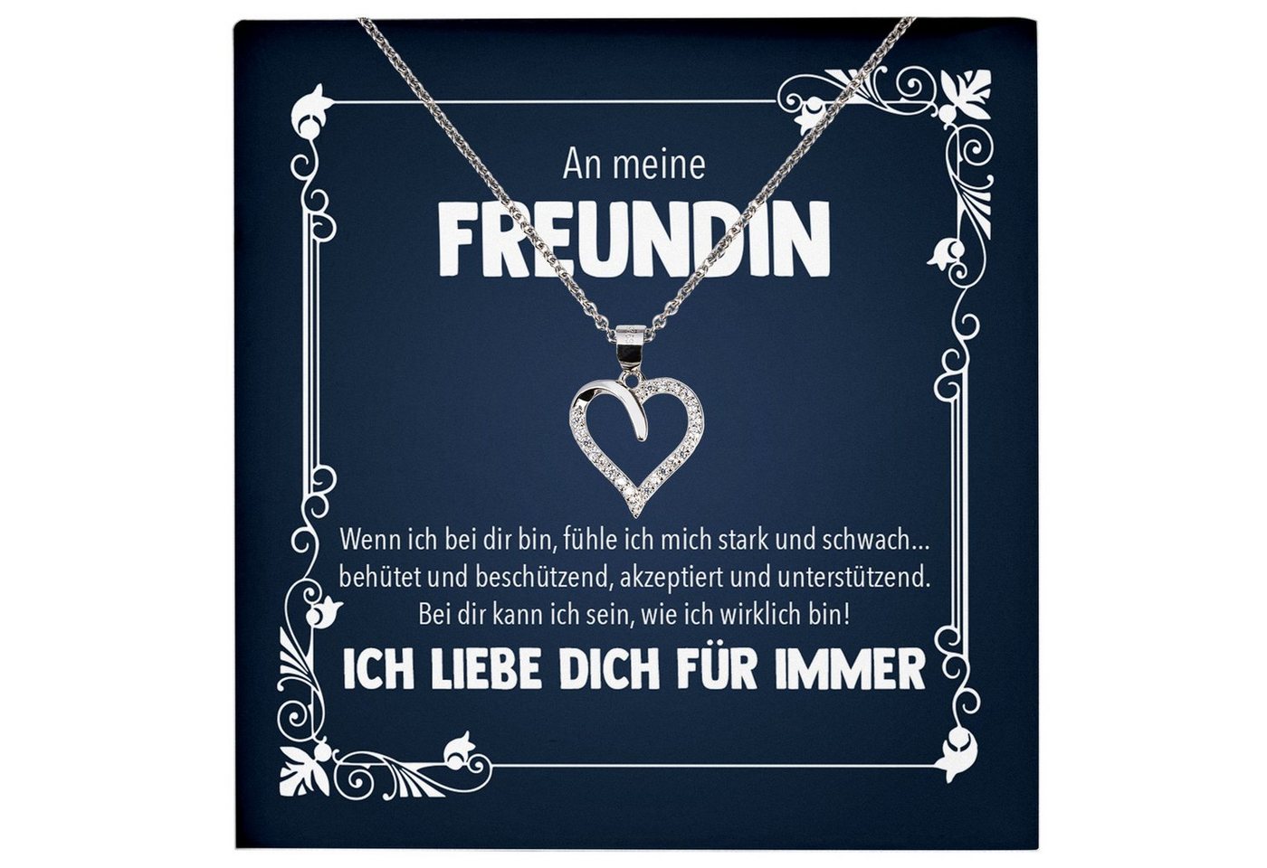 22Feels Schmuckset Jahrestag Geschenk Freundin Schmuck Valentinstag Halskette Geburtstag, Echt-Silber 925/000, Karte Made In Germany von 22Feels