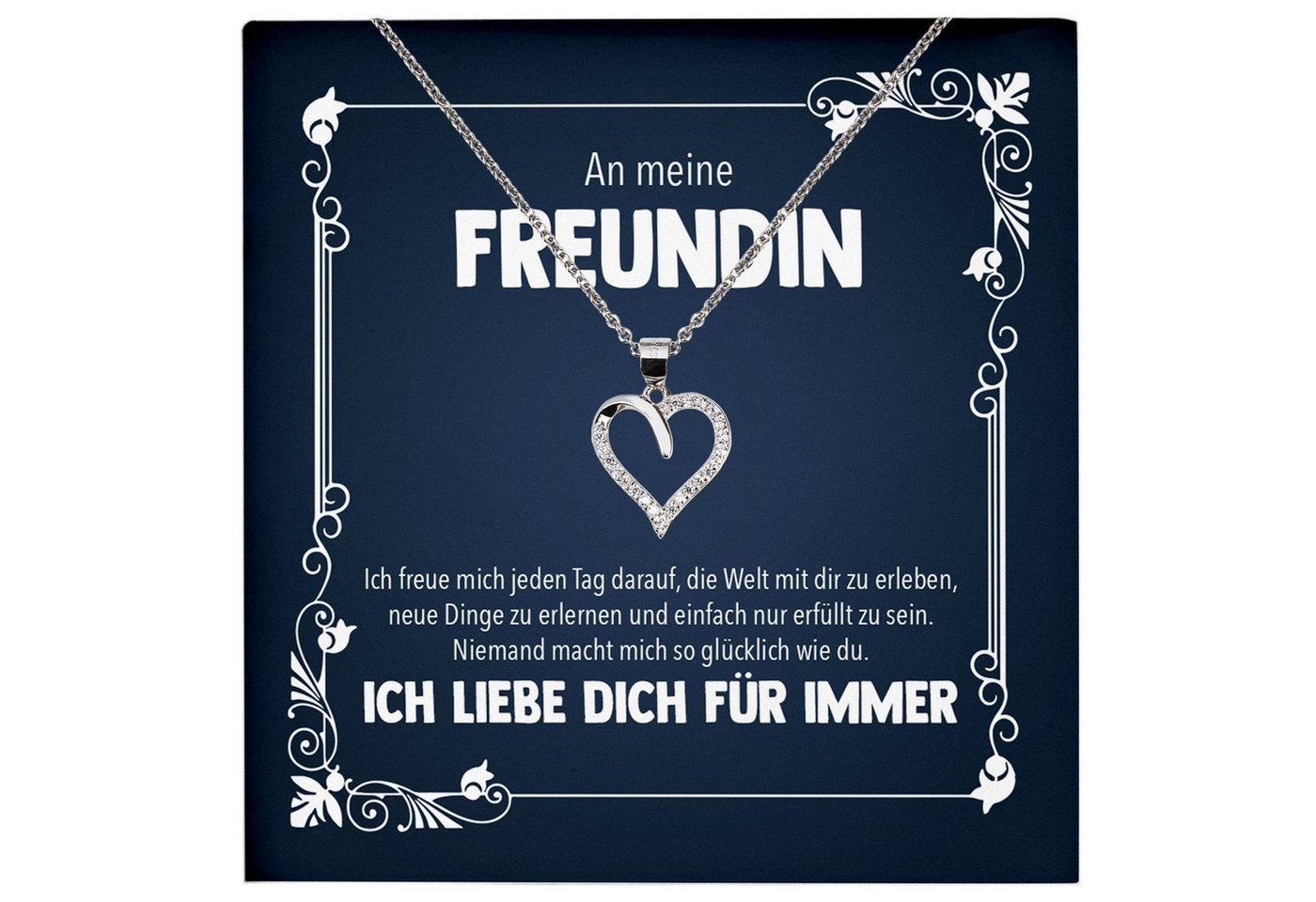 22Feels Schmuckset Jahrestag Geschenk Freundin Schmuck Valentinstag Halskette Geburtstag, Echt-Silber 925/000, Karte Made In Germany von 22Feels