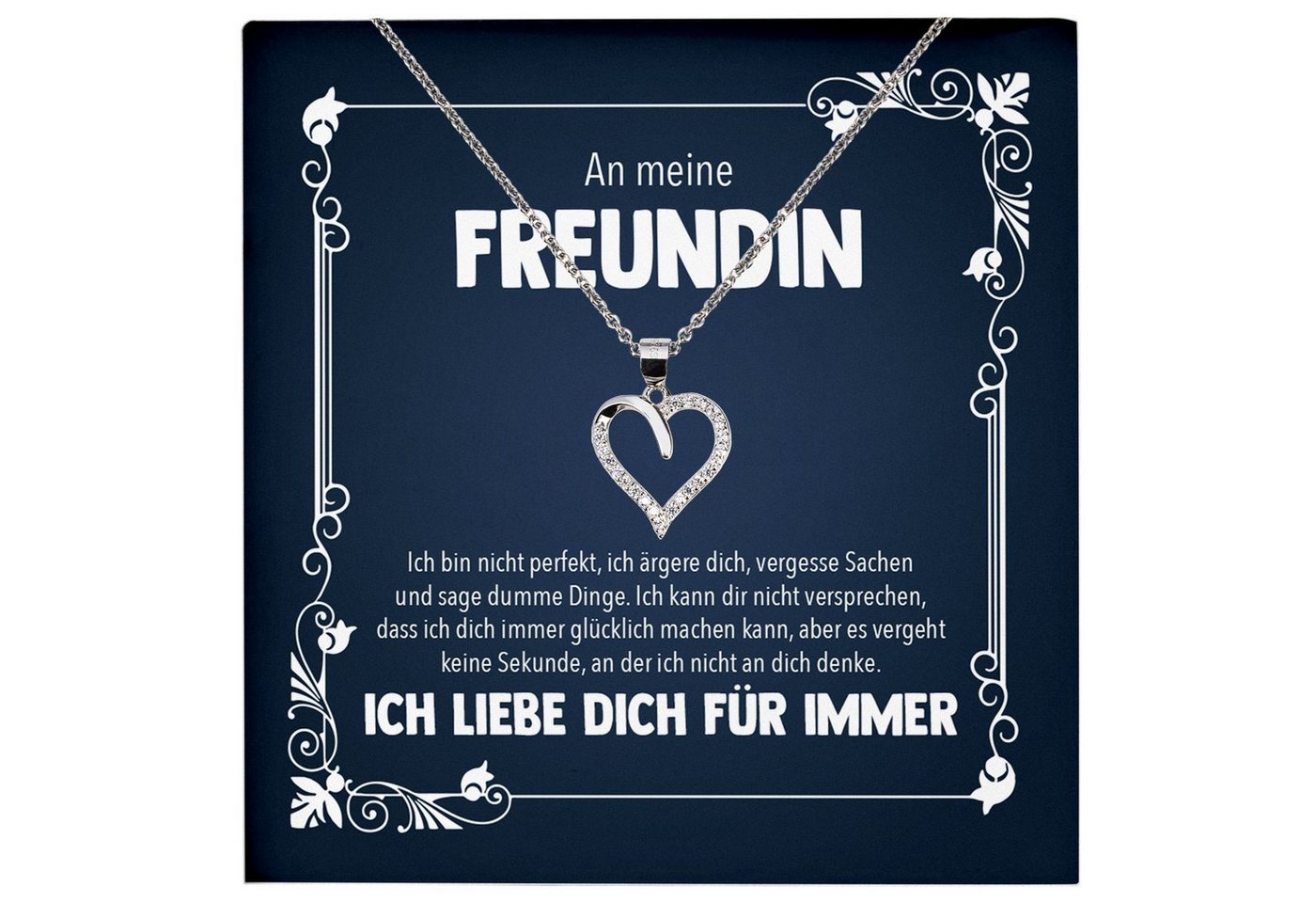 22Feels Schmuckset Jahrestag Geschenk Freundin Schmuck Valentinstag Halskette Geburtstag, Echt-Silber 925/000, Karte Made In Germany von 22Feels