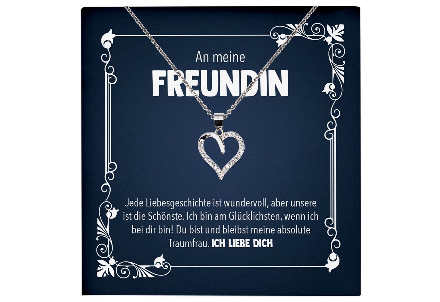 22Feels Schmuckset Jahrestag Geschenk Freundin Schmuck Valentinstag Halskette Geburtstag, Echt-Silber 925/000, Karte Made In Germany von 22Feels