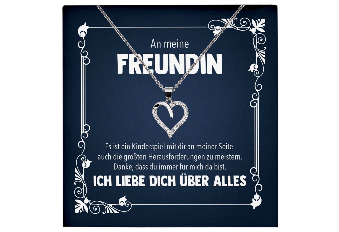 22Feels Schmuckset Jahrestag Geschenk Freundin Schmuck Valentinstag Halskette Geburtstag, Echt-Silber 925/000, Karte Made In Germany von 22Feels