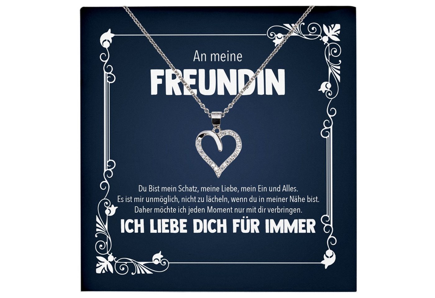 22Feels Schmuckset Jahrestag Geschenk Freundin Schmuck Valentinstag Halskette Geburtstag, Echt-Silber 925/000, Karte Made In Germany von 22Feels