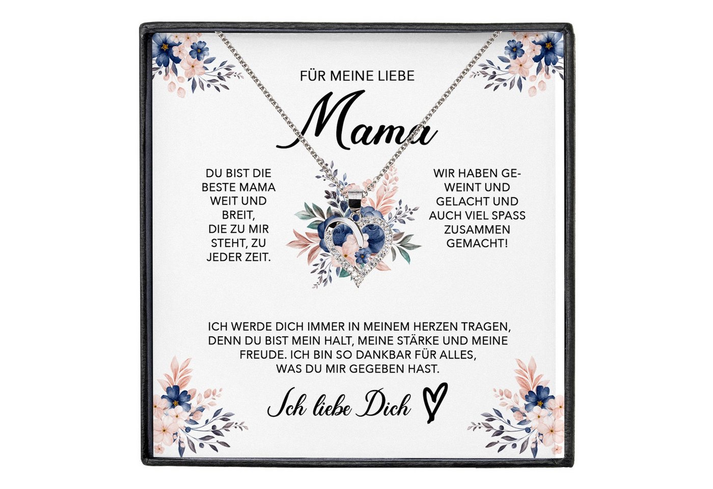 22Feels Schmuckset Liebe Mama Geschenk Kette Muttertag Frauen Schmuck Geburtstag Damen (inkl. Geschenktasche, Karte, Poliertuch, Beutel), Echt-Silber 925/000, Karte Made In Germany von 22Feels