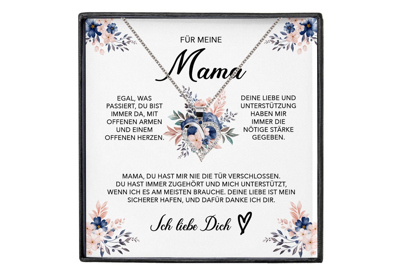 22Feels Schmuckset Liebe Mama Geschenk Kette Muttertag Frauen Schmuck Geburtstag Damen (inkl. Geschenktasche, Karte, Poliertuch, Beutel), Echt-Silber 925/000, Karte Made In Germany von 22Feels
