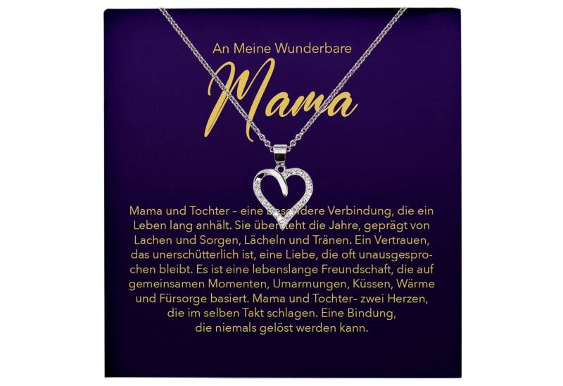 22Feels Schmuckset Liebe Mama Geschenk von Tochter Muttertag Frauen Halskette Damen Herz, Echt-Silber 925/000, Karte Made In Germany von 22Feels