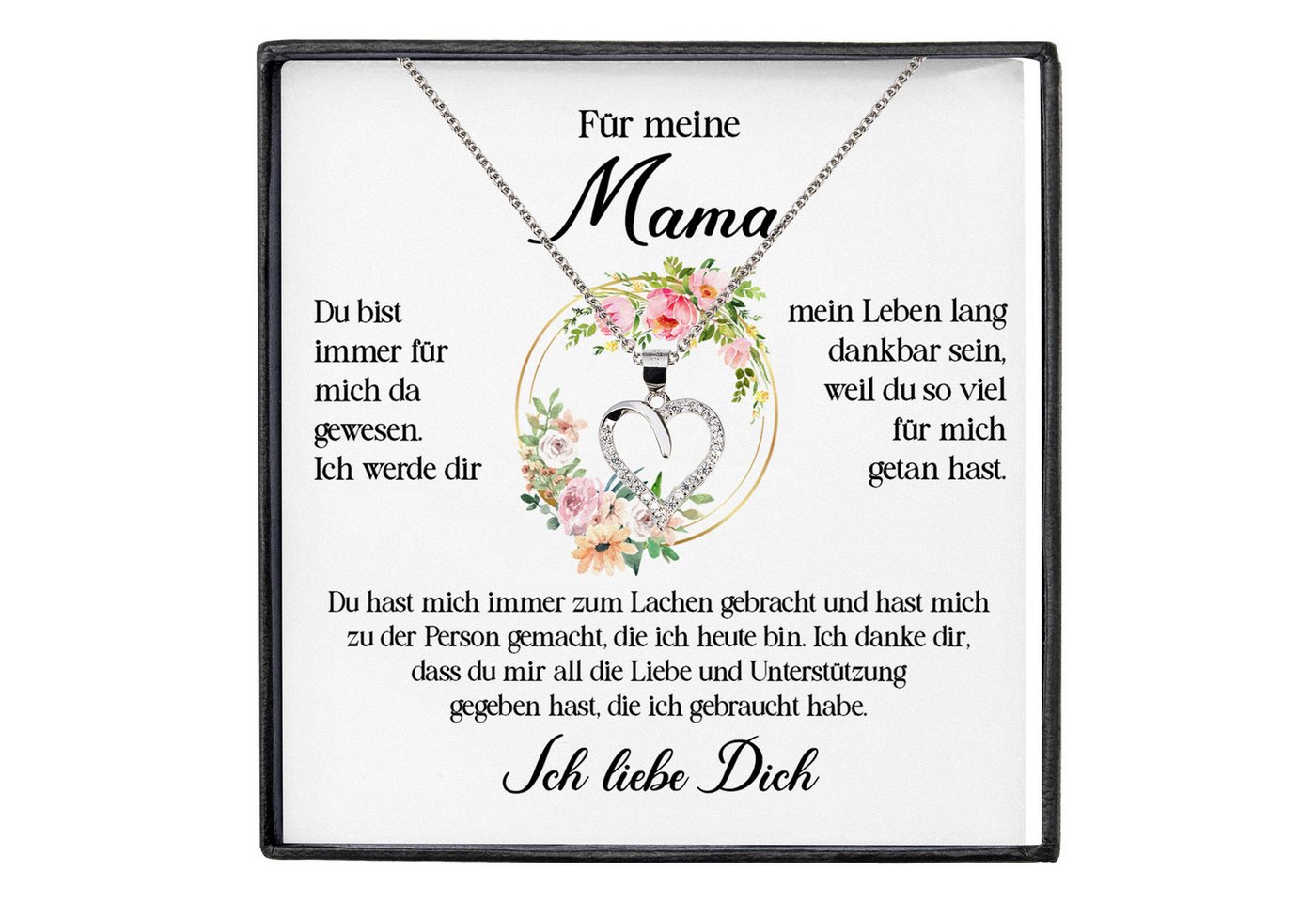 22Feels Schmuckset Mama Geschenk Kette Muttertag Frauen Schmuck Geburtstag Damen (inkl. Geschenktasche, Karte, Poliertuch, Beutel), Echt-Silber 925/000, Karte Made In Germany von 22Feels