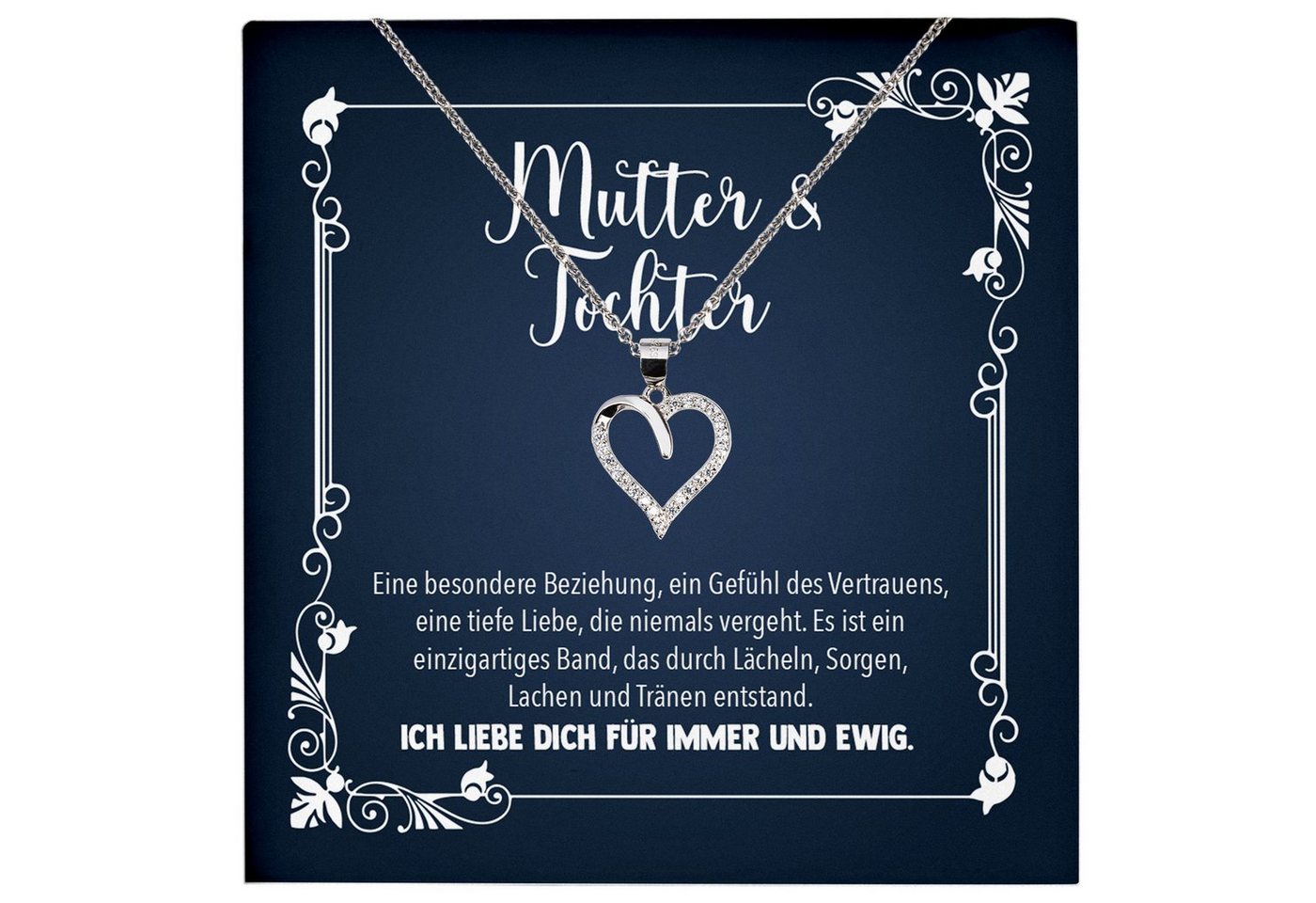 22Feels Schmuckset Mama Geschenk v. Tochter Muttertag Geburtstag Frauen Schmuck Halskette, Echt-Silber 925/000, Karte Made In Germany von 22Feels