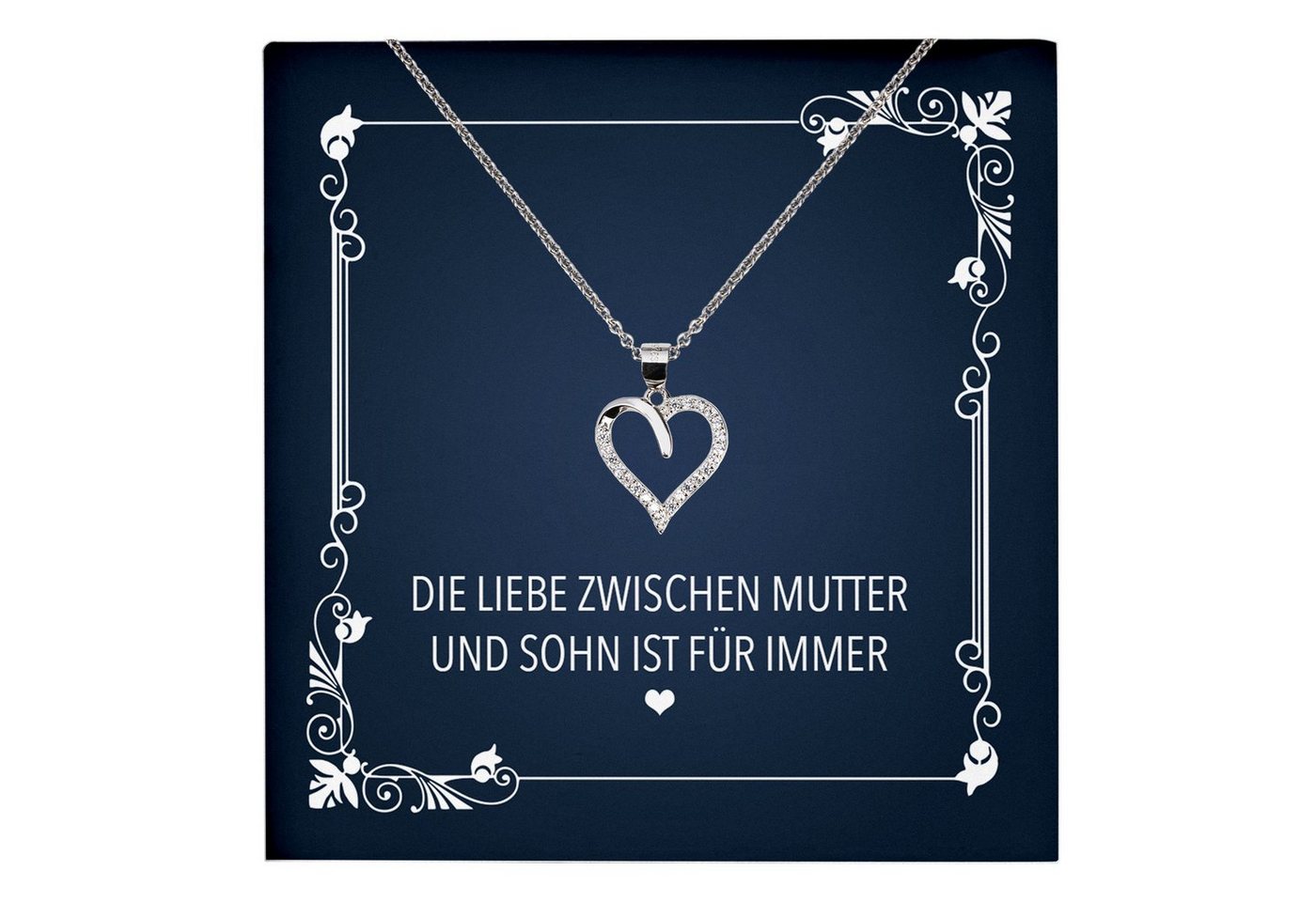 22Feels Schmuckset Mama Geschenk von Sohn Muttertag Geburtstag Frauen Schmuck Halskette, Echt-Silber 925/000, Karte Made In Germany von 22Feels