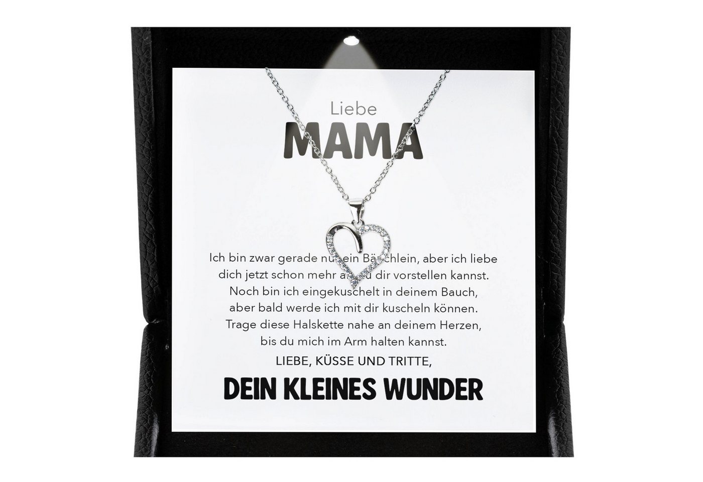 22Feels Schmuckset Schwangerschaft Geschenk Liebe Mama Mom To Be Babyparty Babyshower (inkl. Geschenktasche, Karte, Poliertuch, Beutel), Premium Licht Etui, Silber 925/000, Karte Made In Germany von 22Feels