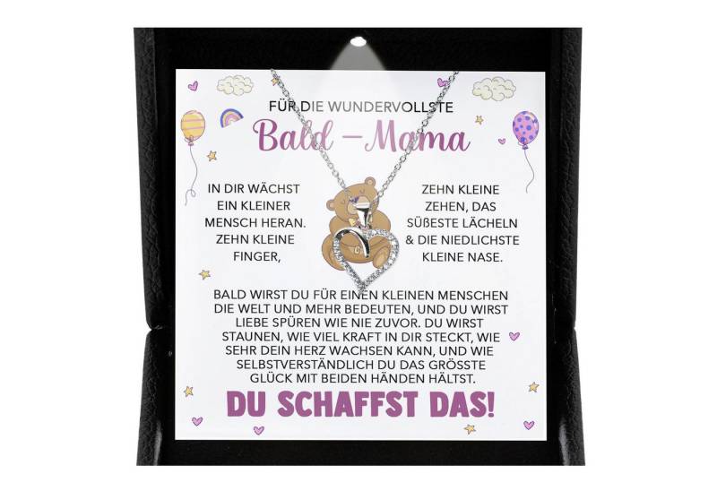 22Feels Schmuckset Schwangerschaft Geschenk Werdende Mama Mom To Be Babyparty Babyshower (inkl. Geschenktasche, Karte, Poliertuch, Beutel), Premium Licht Etui, Silber 925/000, Karte Made In Germany von 22Feels