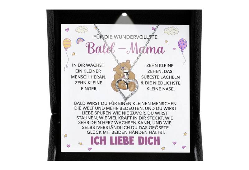 22Feels Schmuckset Schwangerschaft Geschenk Werdende Mama Mom To Be Babyparty Babyshower (inkl. Geschenktasche, Karte, Poliertuch, Beutel), Premium Licht Etui, Silber 925/000, Karte Made In Germany von 22Feels